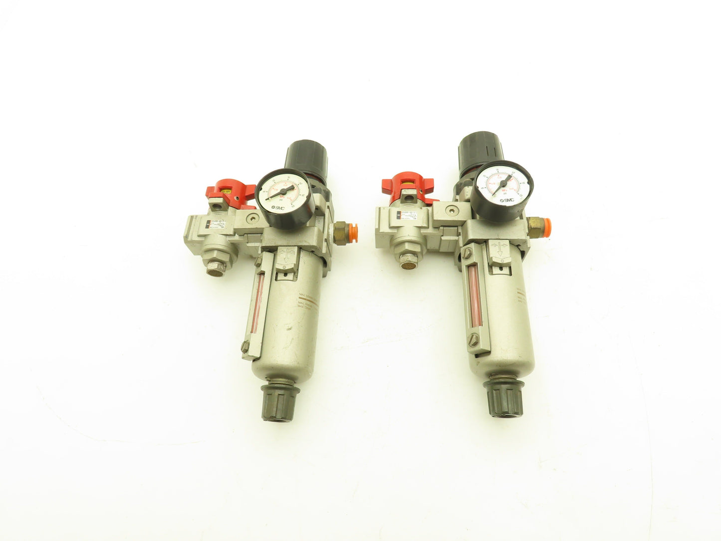 SMC Pneumatic Air Filter Regulator With Lock Out Valve 150 PSI Lot of 2