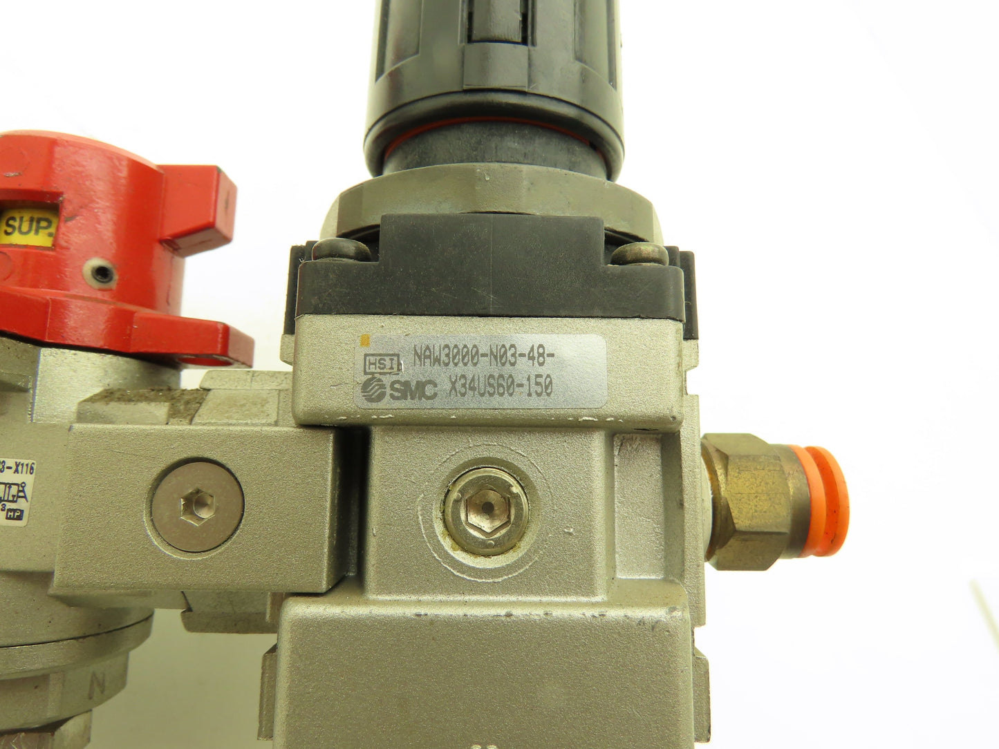 SMC Pneumatic Air Filter Regulator With Lock Out Valve 150 PSI Lot of 2