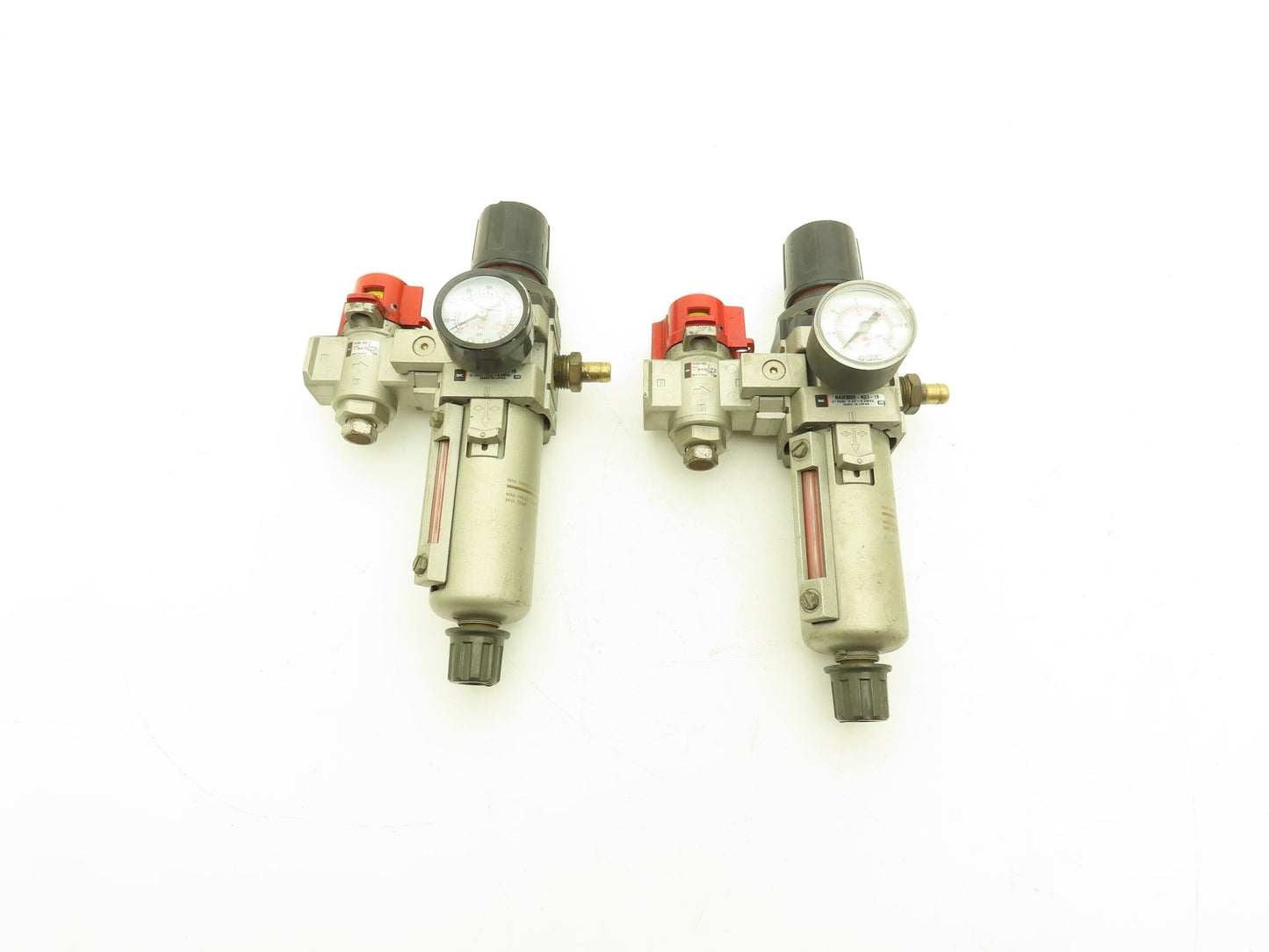 SMC Pneumatic Air Filter Regulator With Lock Out Valve 150 PSI Lot of 2