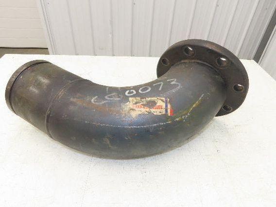 Victaulic 6" Grooved Pipe Nipple 90° Elbow x 5" Flange Adapter Butt Weld #150