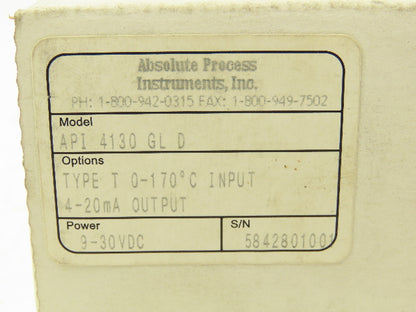 API 4130 G L D24 Thermocouple to DC Output Calibrating Relay