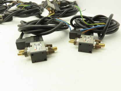 SMC NVK3120-3D-01T 4-Way Single Solenoid Piloted Valve 24V 1/4" NPTF 	Lot of 11