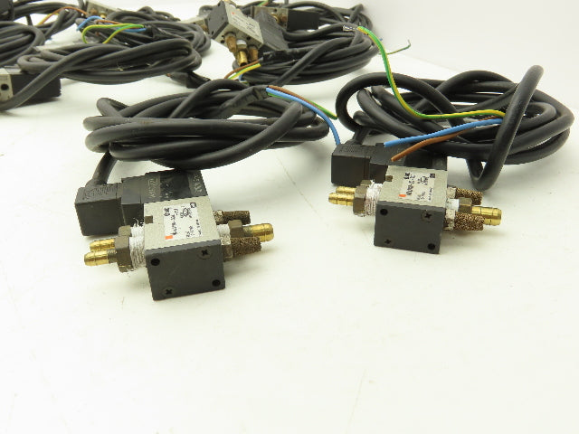 SMC NVK3120-3D-01T 4-Way Single Solenoid Piloted Valve 24V 1/4" NPTF 	Lot of 11