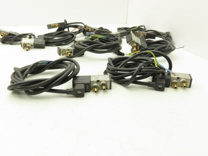 SMC NVK3120-3D-01T 4-Way Single Solenoid Piloted Valve 24V 1/4" NPTF 	Lot of 11