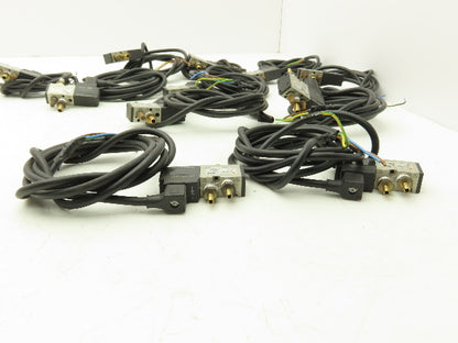 SMC NVK3120-3D-01T 4-Way Single Solenoid Piloted Valve 24V 1/4" NPTF 	Lot of 11