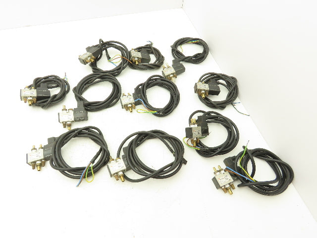 SMC NVK3120-3D-01T 4-Way Single Solenoid Piloted Valve 24V 1/4" NPTF 	Lot of 11