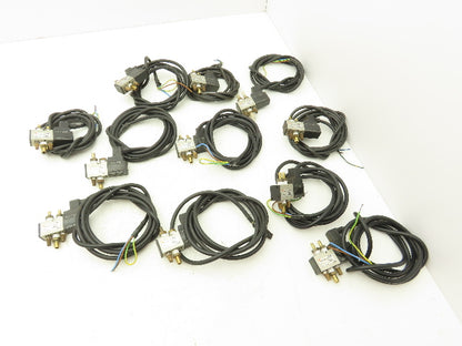SMC NVK3120-3D-01T 4-Way Single Solenoid Piloted Valve 24V 1/4" NPTF 	Lot of 11