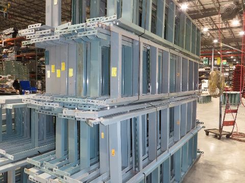 Hytrol 24"W Conveyor Leg Floor Support Heavy Duty 133-5/8"-145-5/8"H  Lot of 10