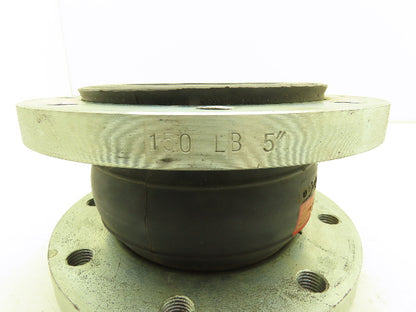 Rubber Expansion Joint 5" Steel Flange #150 8-Bolt Threaded