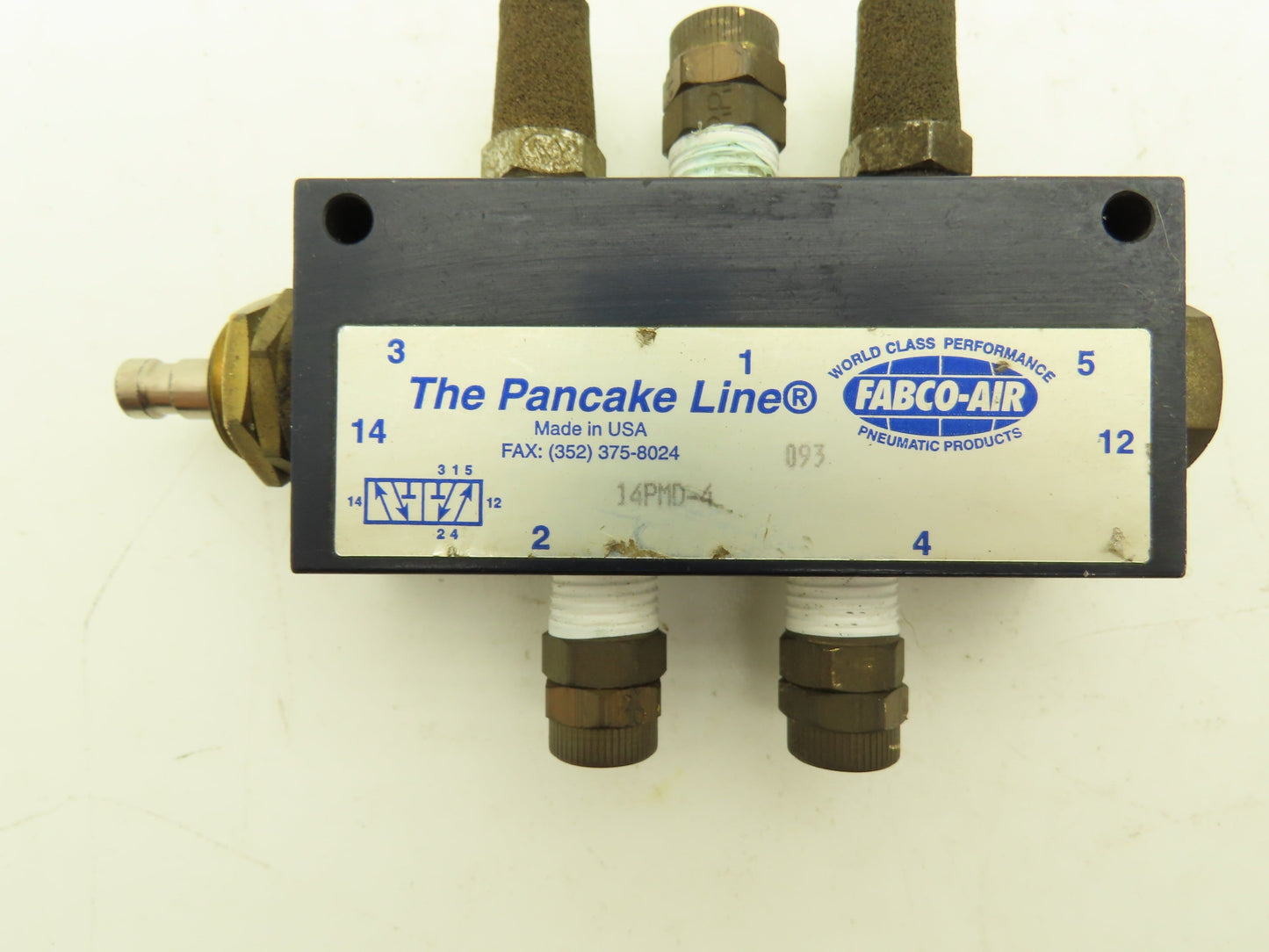 Fabco 14PMD-4 Pneumatic Air 4-Way Manual Control Valve