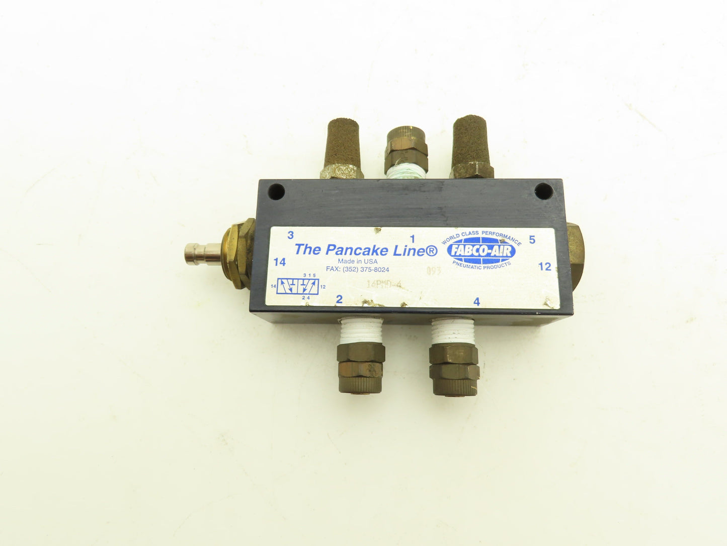 Fabco 14PMD-4 Pneumatic Air 4-Way Manual Control Valve