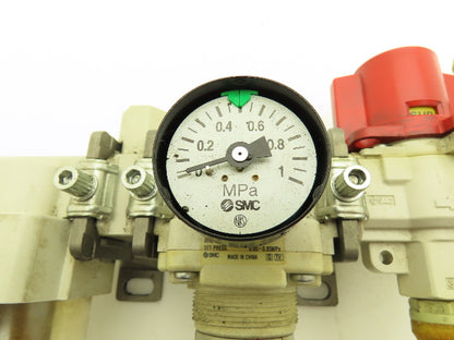SMC Pneumatic Air Filter Regulator Lockout Valve Pressure Switch Combo