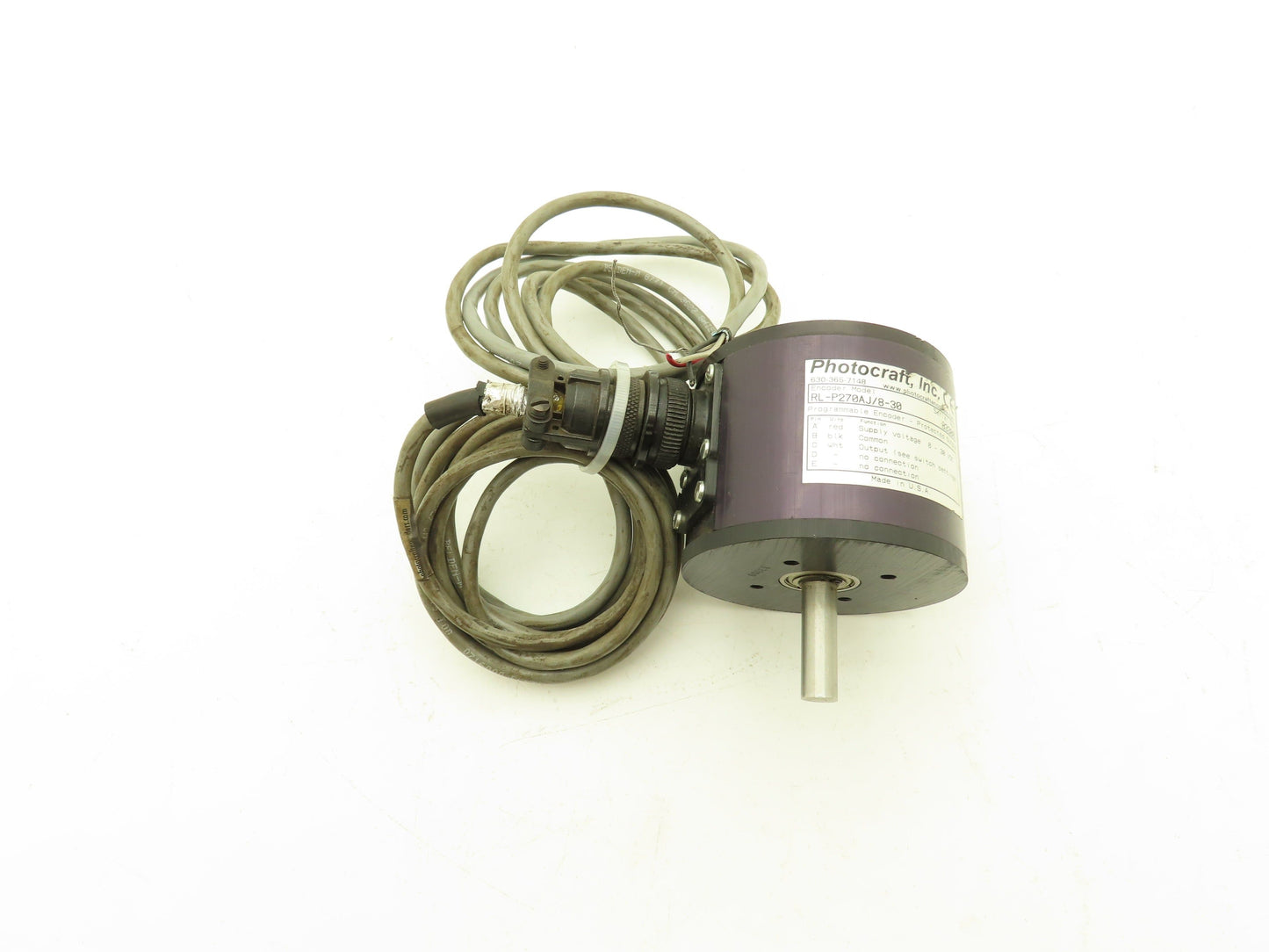 Tri-Tronics Photocraft RL-P270AJ/8-30 Programmable Encoder 1-64PPR 3/8" Shaft