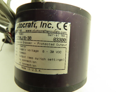 Tri-Tronics Photocraft RL-P270AJ/8-30 Programmable Encoder 1-64PPR 3/8" Shaft