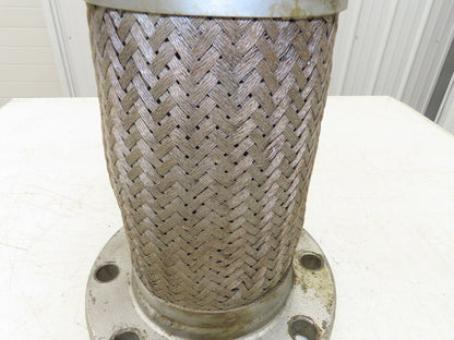 5"x 14" Steel Flanged Stainless Braided Flex Hose Pipe Expansion Joint 8-Bolt