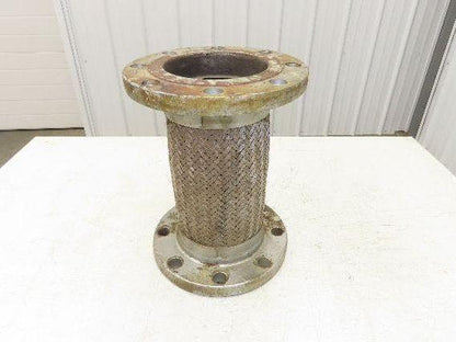 5"x 14" Steel Flanged Stainless Braided Flex Hose Pipe Expansion Joint 8-Bolt