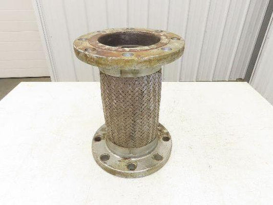 5"x 14" Steel Flanged Stainless Braided Flex Hose Pipe Expansion Joint 8-Bolt