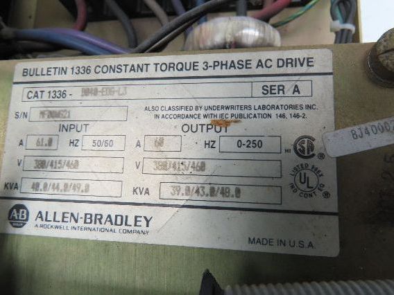 Allen-Bradley 1336-B040-EOG AC Drive 40Hp 460V 3Ph VFD *Parts Only*