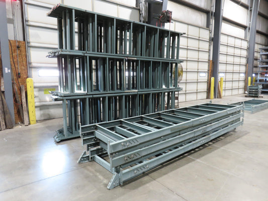 Hytrol 36"W Conveyor Leg Floor Support Heavy Duty 157-5/8" to 169-5/8"H Lot of 6