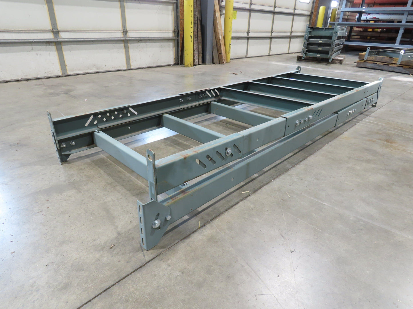 Hytrol 36"W Conveyor Leg Floor Support Heavy Duty 100-5/8" to 112-5/8"H Lot of 2