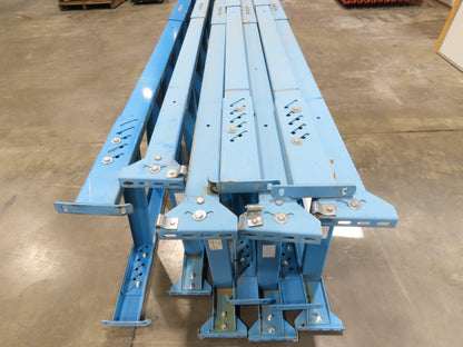 Hytrol 36"W Blue Conveyor Leg Floor Support 157-5/8" to 169-5/8"H  Lot of 7