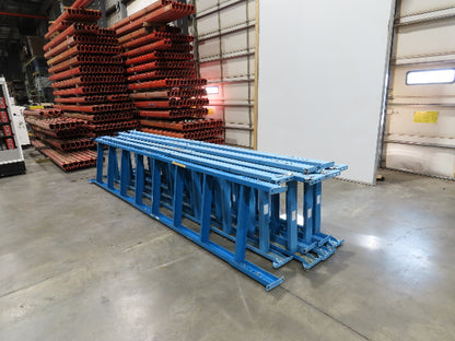 Hytrol 36"W Blue Conveyor Leg Floor Support 157-5/8" to 169-5/8"H  Lot of 7