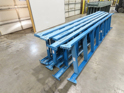 Hytrol 36"W Blue Conveyor Leg Floor Support 157-5/8" to 169-5/8"H  Lot of 7