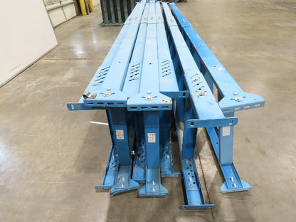 Hytrol 36"W Blue Conveyor Leg Floor Support 157-5/8" to 169-5/8"H  Lot of 7