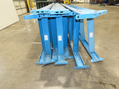 Hytrol 36"W Blue Conveyor Leg Floor Support 157-5/8" to 169-5/8"H  Lot of 7