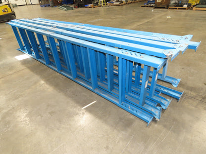 Hytrol 36"W Blue Conveyor Leg Floor Support 157-5/8" to 169-5/8"H  Lot of 7