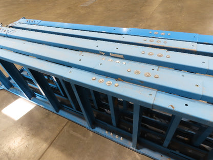 Hytrol 36"W Blue Conveyor Leg Floor Support 157-5/8" to 169-5/8"H  Lot of 7