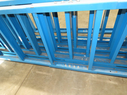 Hytrol 36"W Blue Conveyor Leg Floor Support 157-5/8" to 169-5/8"H  Lot of 7