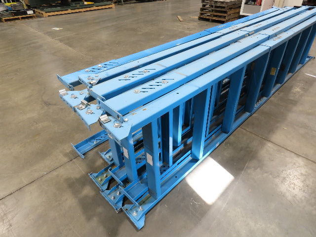 Hytrol 36"W Blue Conveyor Leg Floor Support 157-5/8" to 169-5/8"H  Lot of 7