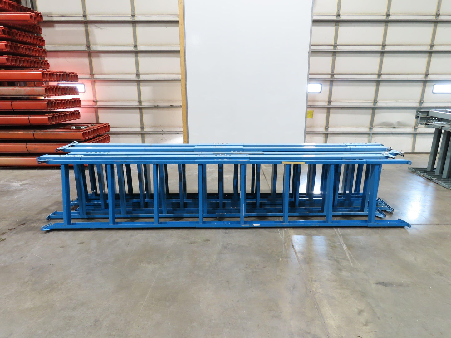 Hytrol 36"W Blue Conveyor Leg Floor Support 157-5/8" to 169-5/8"H  Lot of 7