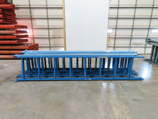 Hytrol 36"W Blue Conveyor Leg Floor Support 157-5/8" to 169-5/8"H  Lot of 7