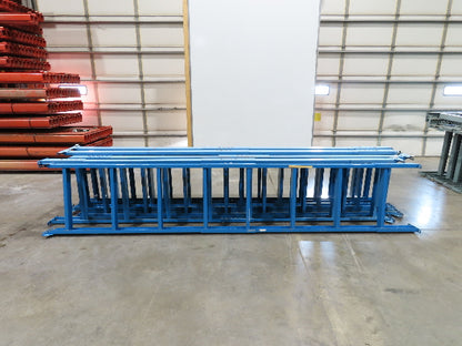 Hytrol 36"W Blue Conveyor Leg Floor Support 157-5/8" to 169-5/8"H  Lot of 7