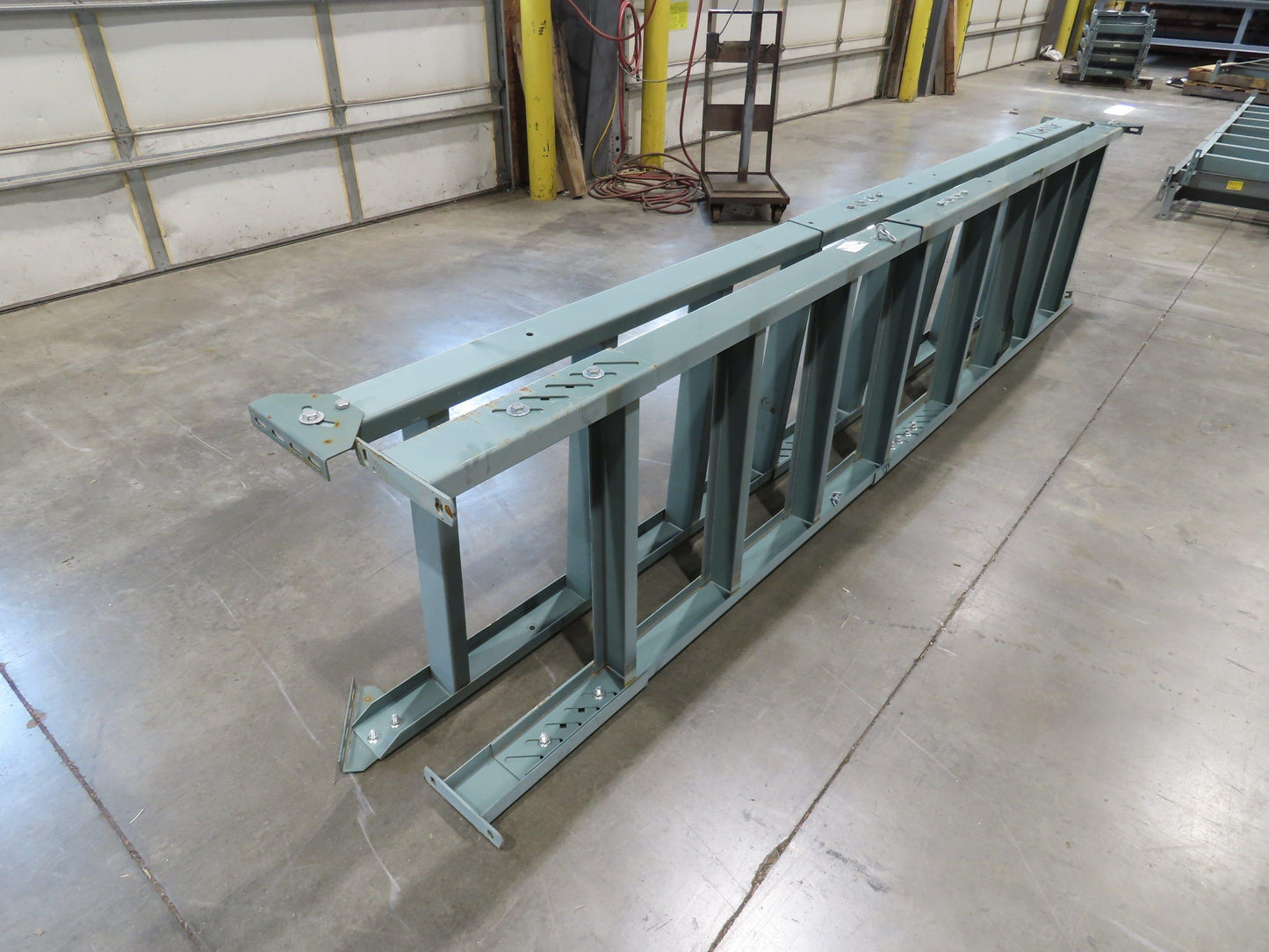 Hytrol 30"W Conveyor Leg Floor Support Heavy Duty 133-5/8" to 145-5/8"H Lot of 2