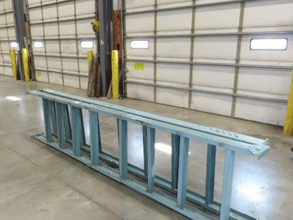 Hytrol 30"W Conveyor Leg Floor Support Heavy Duty 133-5/8" to 145-5/8"H Lot of 2