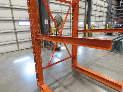 Cantilever Rack 2 W6-9 Post 2 Shelf 1-Side 96" 8' Upright 53"W 48" Arms 1620#