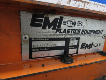 EMI Plastics RM/24/5/20 Flat Belt Incline Conveyor 24"x 5'L 20 FPM 115/230V 1PH