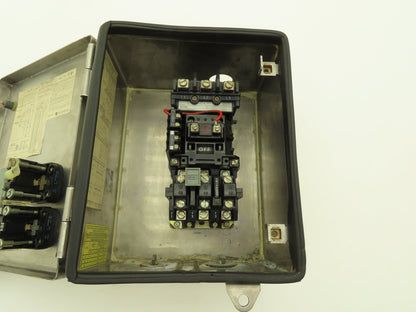 Allen-Bradley 509-ACD-1 Stainless Enclosed NEMA Motor Starter 600V 3PH