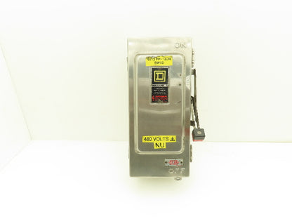 Square D H361DS Safety Disconnect Switch 30A 600V 3PH Fused Stainless