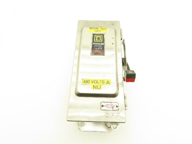 Square D H361DS Safety Disconnect Switch 30A 600V 3PH Fused Stainless