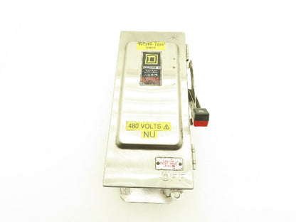 Square D H361DS Safety Disconnect Switch 30A 600V 3PH Fused Stainless