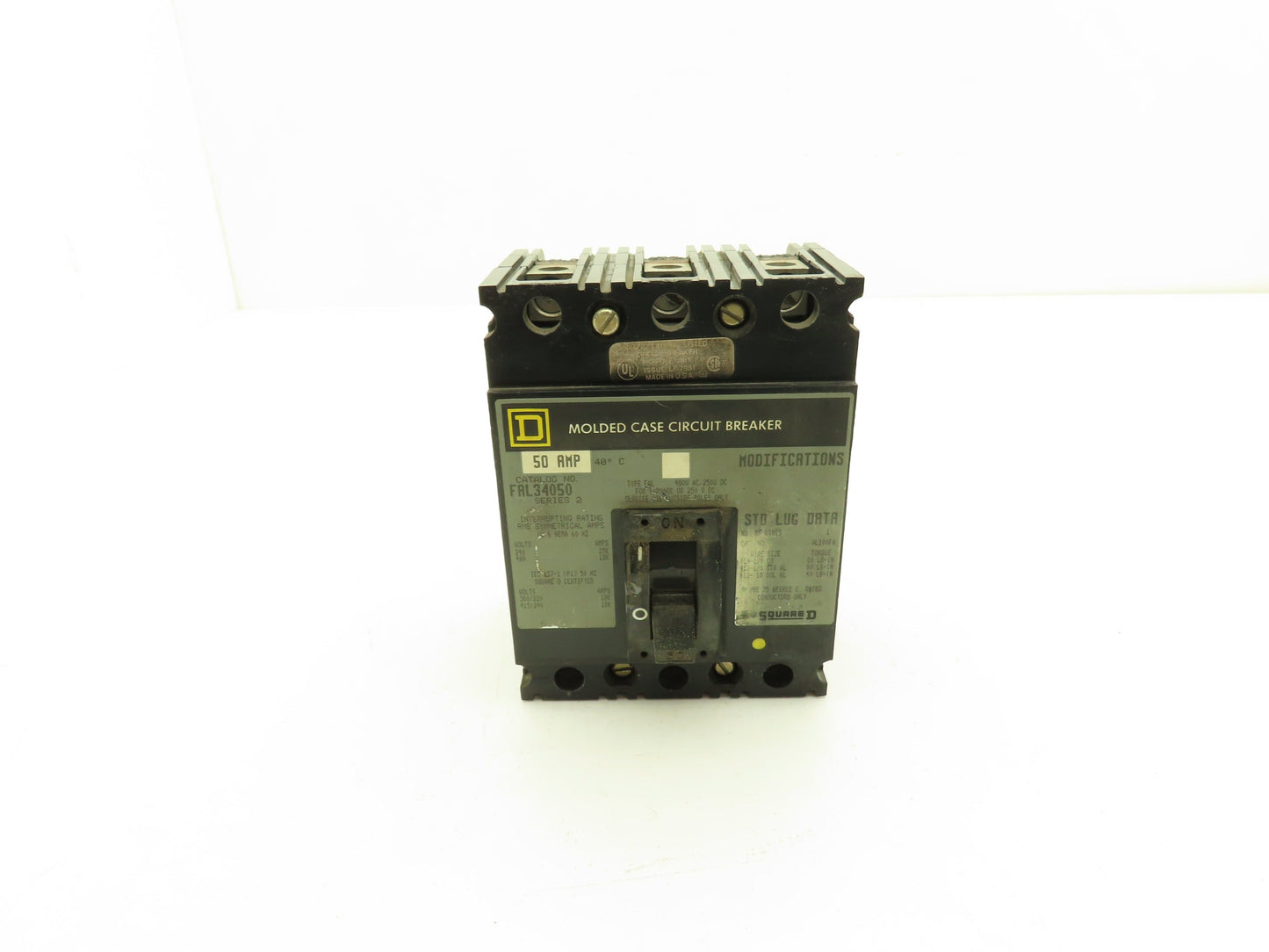 Square D FAL34050 Circuit Breaker 480V 50Amp Molded Case