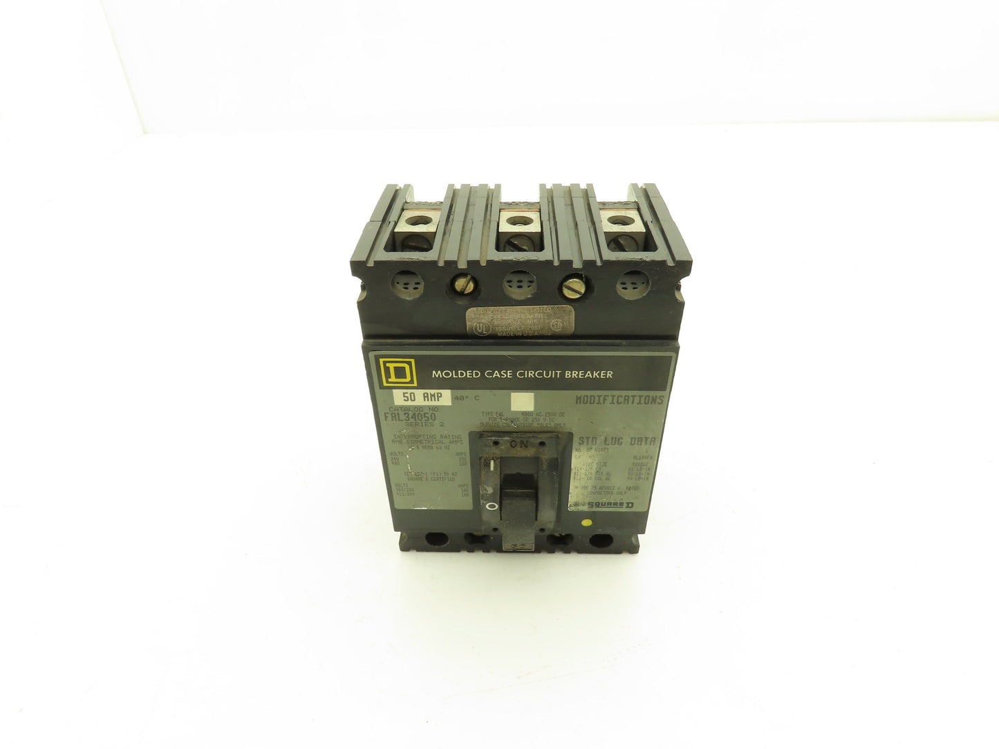 Square D FAL34050 Circuit Breaker 480V 50Amp Molded Case