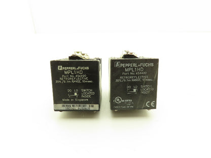 Pepperl+Fuchs MPL1HD Photoelectric Sensor Photo Head Retroreflective Lot of 2