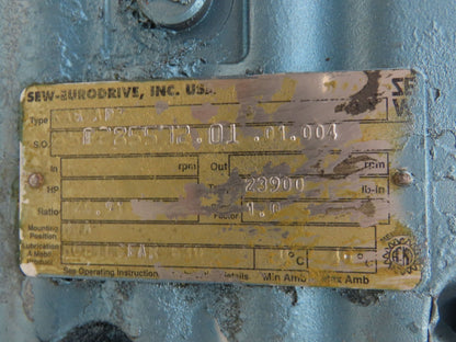 Sew Eurodrive KA87AD3 Helical Gear Drive 126.91 Reducer 14rpm 60mm Hollow Shaft