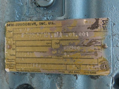 Sew Eurodrive KA87AD3 Helical Gear Drive 126.91 Reducer 14rpm 60mm Hollow Shaft