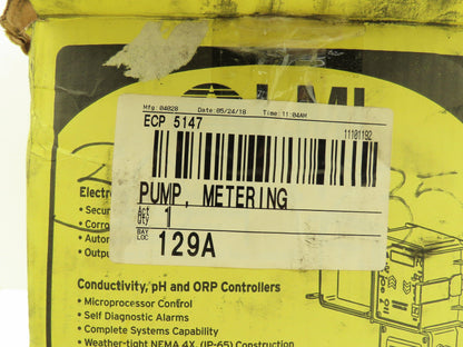 LMI Milton Roy Roytronic A851-929SI Chemical Metering Pump 1.00 GPH 110 PSI 120V